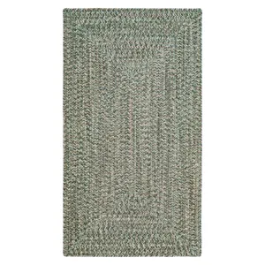 Stockton Medium Green Concentric Rectangle Rug - 7\'6\" x 7\'6\"
