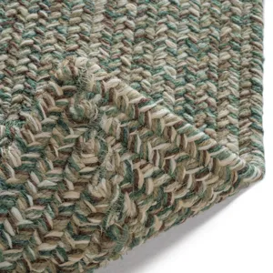 Stockton Medium Green Concentric Rectangle Rug - 7\'6\" x 7\'6\"