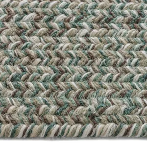 Stockton Medium Green Concentric Rectangle Rug - 7\'6\" x 7\'6\"