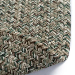 Stockton Medium Green Oval Rug - 7\' x 9\'