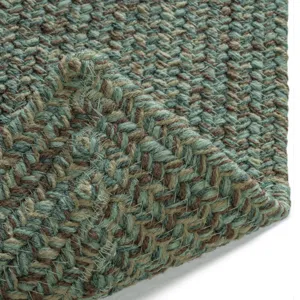 Stockton Dark Green Concentric Rectangle Rug - 3\' x 3\'