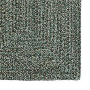 Stockton Dark Green Concentric Rectangle Rug - 3\' x 3\'