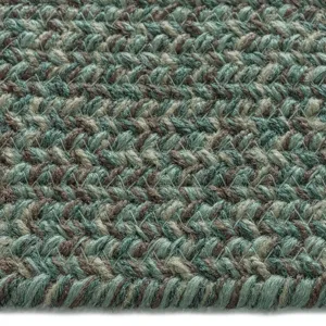 Stockton Dark Green Concentric Rectangle Rug - 3\' x 3\'