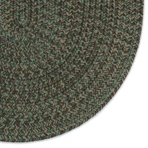Stockton Dark Green Oval Rug - 7\' x 9\'