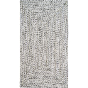 Stockton Light Gray Concentric Rectangle Rug
