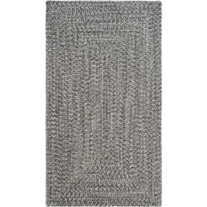 Stockton Medium Gray Concentric Rectangle Rug