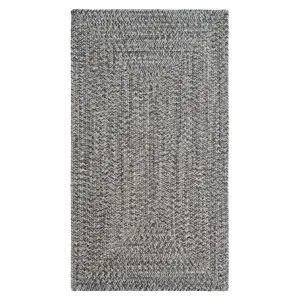 Stockton Medium Gray Concentric Rectangle Rug - 3\' x 3\'