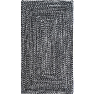 Stockton Dark Gray Concentric Rectangle Rug