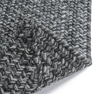 Stockton Dark Gray Concentric Rectangle Rug - 7\' x 9\'