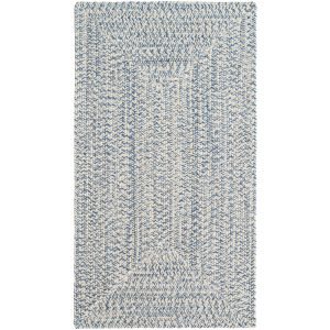 Stockton Light Blue Concentric Rectangle Rug