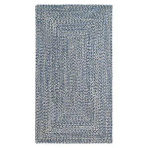 Stockton Medium Blue Concentric Rectangle Rug - 8\'6\" x 8\'6\"