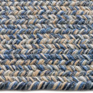 Stockton Medium Blue Concentric Rectangle Rug - 8\'6\" x 8\'6\"