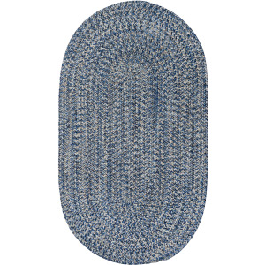 Stockton Medium Blue Oval Rug