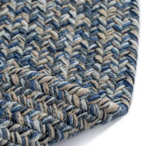 Stockton Medium Blue Oval Rug - 8\' x 11\'