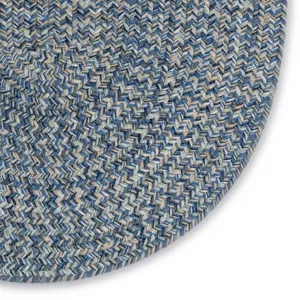 Stockton Medium Blue Oval Rug - 8\' x 11\'