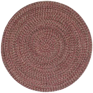 Stockton Dark Red Round Rug - 3\' x 3\'