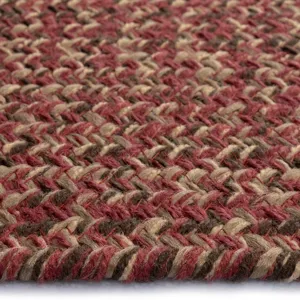 Stockton Dark Red Oval Rug - 2\'3\" x 9\'3\"