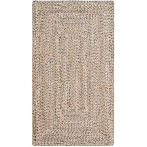 Stockton Medium Brown Concentric Rectangle Rug