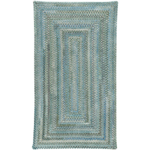 Synergy Misty Sage Concentric Rectangle Rug