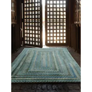 Synergy Misty Sage Concentric Rectangle Rug - 8\'6\" x 8\'6\"