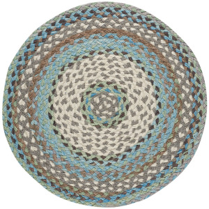 Wanderer Ocean Blue Round Rug