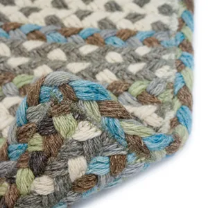 Wanderer Ocean Blue Cross Sewn Rectangle Rug - 9\'6\" x 9\'6\"