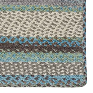 Wanderer Ocean Blue Cross Sewn Rectangle Rug - 9\'6\" x 9\'6\"