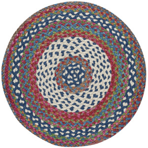 Wanderer Global Blue Round Rug