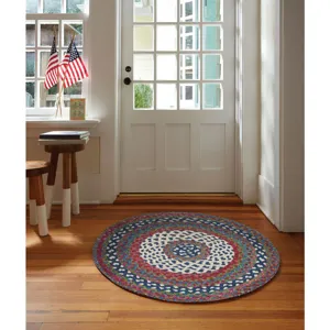 Wanderer Global Blue Round Rug - 9\'6\" x 9\'6\"