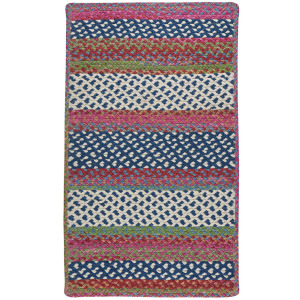 Wanderer Global Blue Cross Sewn Rectangle Rug