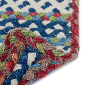 Wanderer Global Blue Cross Sewn Rectangle Rug - 2\'3\" x 9\'3\"