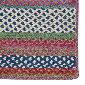 Wanderer Global Blue Cross Sewn Rectangle Rug - 2\'3\" x 9\'3\"
