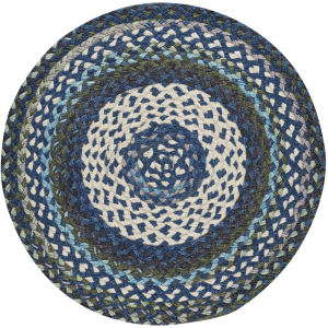 Wanderer Deep Blue Round Rug