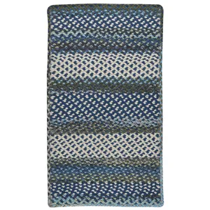 Wanderer Deep Blue Cross Sewn Rectangle Rug - 3\' x 3\'