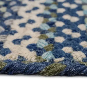 Wanderer Deep Blue Cross Sewn Rectangle Rug - 3\' x 3\'