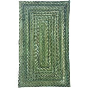 Cottonstone Balsam Green Concentric Rectangle Rug