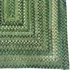 Cottonstone Balsam Green Concentric Rectangle Rug - 5\' x 8\'