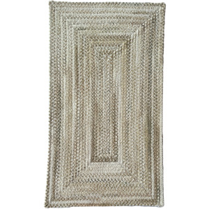 Cottonstone Feather Tan Concentric Rectangle Rug