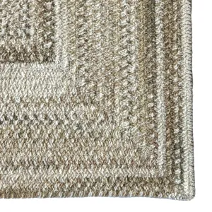 Cottonstone Feather Tan Concentric Rectangle Rug - 2\'3\" x 9\'3\"