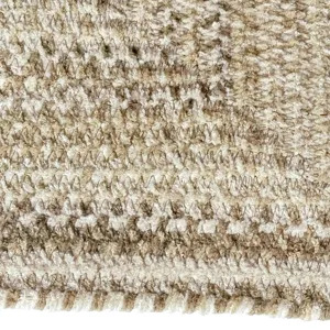 Cottonstone Feather Tan Concentric Rectangle Rug - 2\'3\" x 9\'3\"