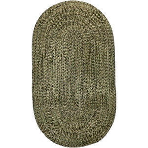 Dockside Palm Leaf Oval Rug