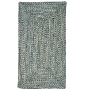 Dockside Teal Concentric Rectangle Rug - 2\'3\" x 4\'3\"