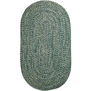 Dockside Teal Oval Rug