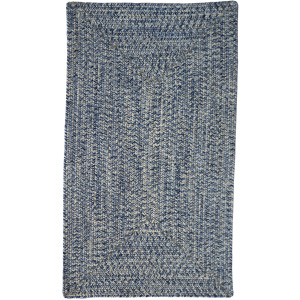 Dockside Cobalt Sea Concentric Rectangle Rug