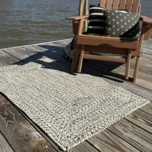 Dockside Driftwood Concentric Rectangle Rug - 3\' x 5\'