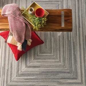 Bonneville Pearl River Concentric Rectangle Rug - 3\' x 3\'