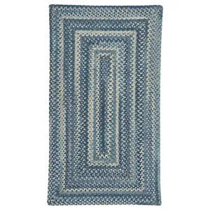 Bonneville Denim Concentric Rectangle Rug - 7\' x 9\'