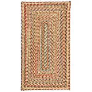Americana Lt. Gold Concentric Rectangle Rug - 1\'8\" x 2\'6\"