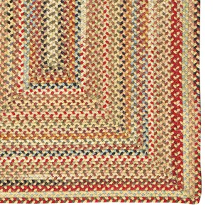 Americana Lt. Gold Concentric Rectangle Rug - 1\'8\" x 2\'6\"