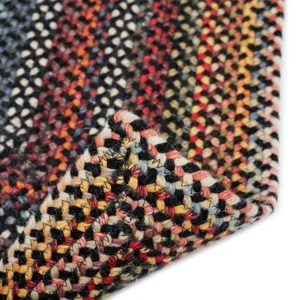 Americana Black Concentric Rectangle Rug - 7\' x 9\'